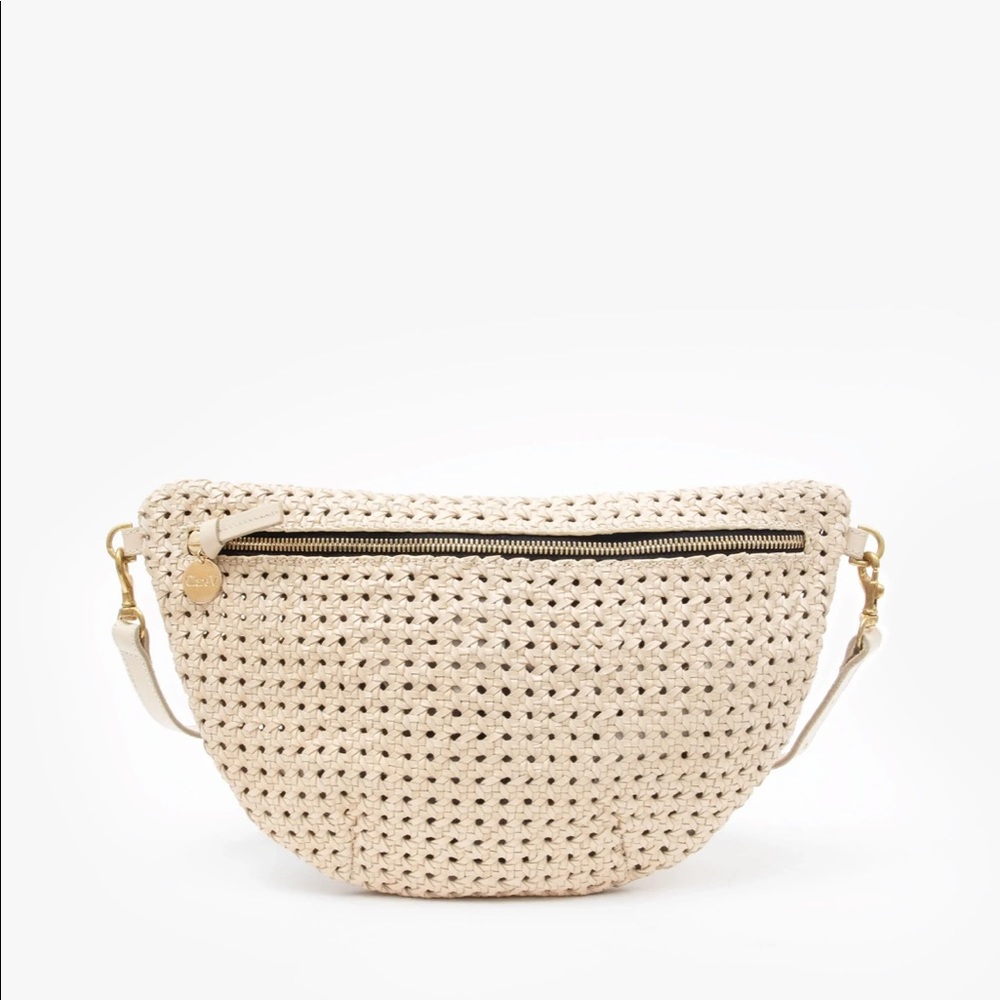 Clare V. Grande Fanny Cream Rattan
